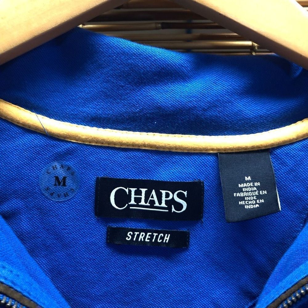 Chaps Size Medium (M) 1/4 Zip Blue - Picture 2 of 3